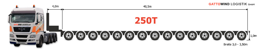 oversize and abnormal transport 250 ton